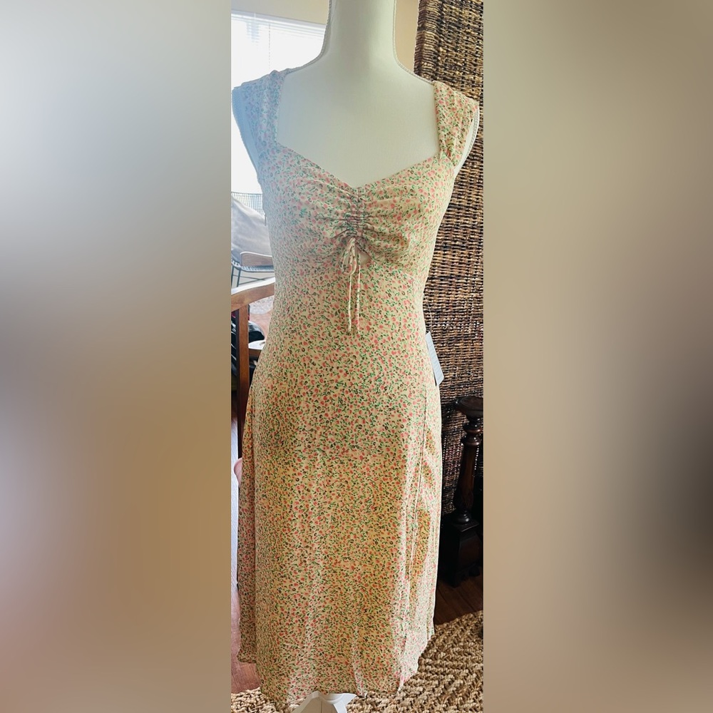Astr Floral Midi Dress